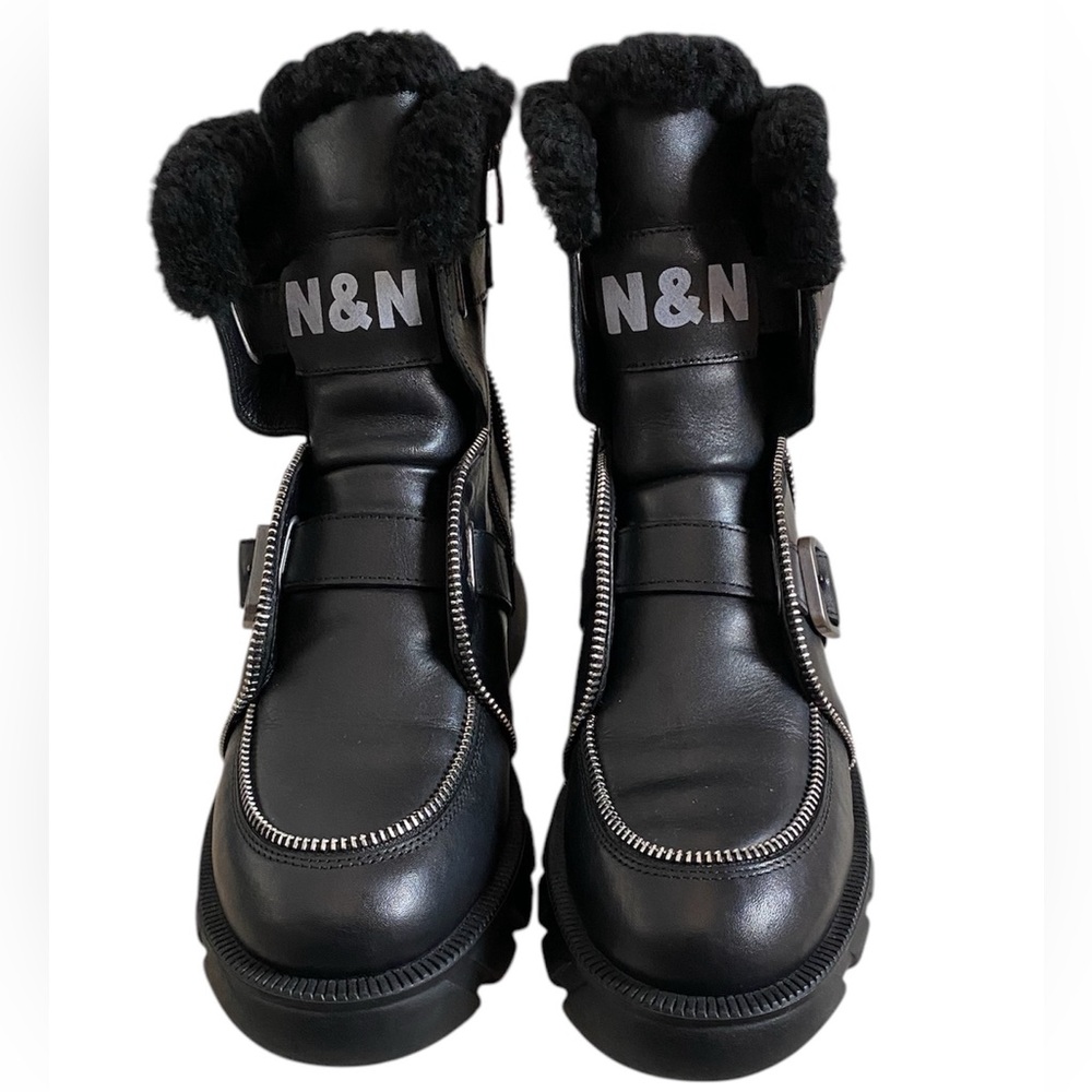Nila & Nila chunky leather ankle boots(38)